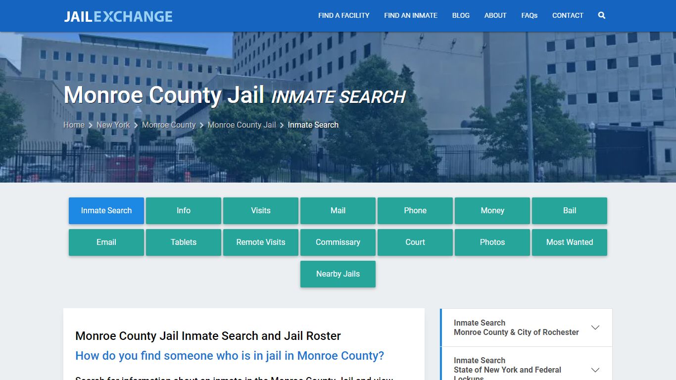 Inmate Search: Roster & Mugshots - Monroe County Jail, NY - Jail Exchange